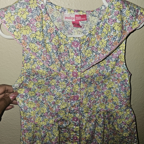 Penelope Mack Pink and Yellow Ruffled Tiered Sundress - Picture 5 of 9